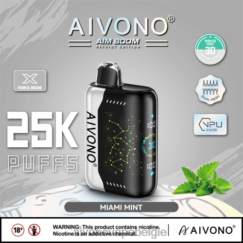 Aivono AIM BOOM 25000 miami munt FFRN0349 - Aivono Vape Belgie