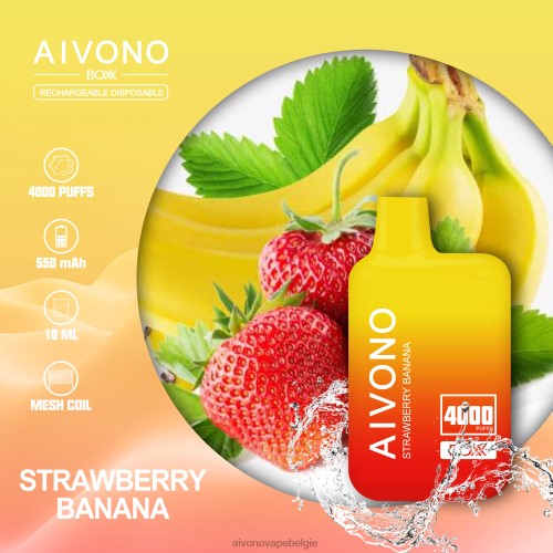 Aivono AIM BOXX 4000 aardbei banaan FFRN0231 - Aivono Vape Review
