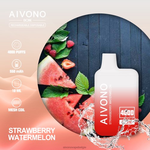 Aivono AIM BOXX 4000 aardbei watermeloen FFRN0214 - Aivono Vape Belgie