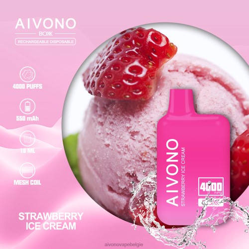 Aivono AIM BOXX 4000 aardbeienijs FFRN0221 - Aivono Vape Review