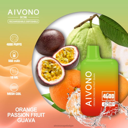 Aivono AIM BOXX 4000 sinaasappel-passievrucht-guave FFRN0212 - Aivono Vape Price