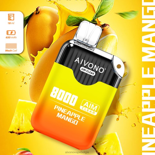 Aivono AIM CLEAR 8000 ananas-mango FFRN0209 - Aivono Vape Belgie