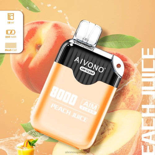 Aivono AIM CLEAR 8000 perziksap FFRN0203 - Aivono Vape