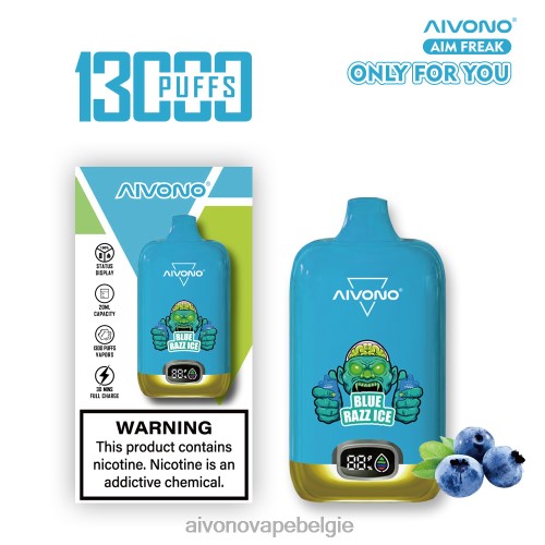 Aivono AIM FREAK 13000 blauw razz-ijs FFRN0242 - Aivono Vape Price