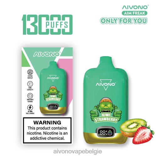 Aivono AIM FREAK 13000 kiwi-aardbei FFRN0246 - Aivono Vape Review