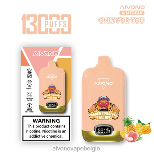 Aivono AIM FREAK 13000 mango-ananas-perziken FFRN0250 - Aivono Belgie