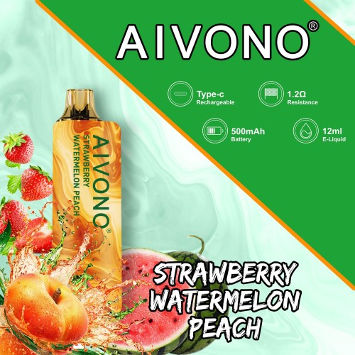 Aivono AIM GUN 7000 aardbei watermeloen perzik FFRN0108 - Aivono Vape