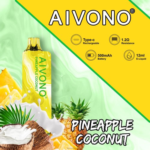 Aivono AIM GUN 7000 ananas kokosnoot FFRN0106 - Aivono Vape Review