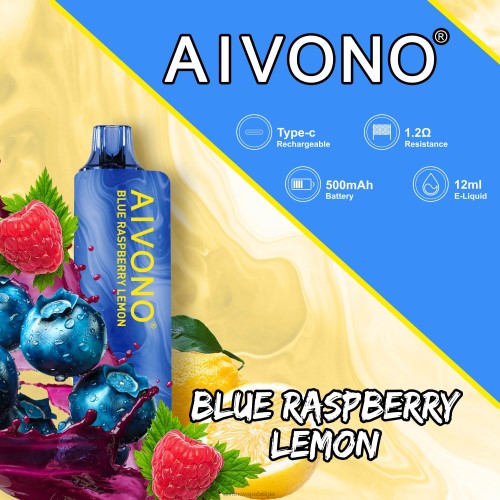 Aivono AIM GUN 7000 bosbes framboos citroen FFRN0109 - Aivono Vape Belgie