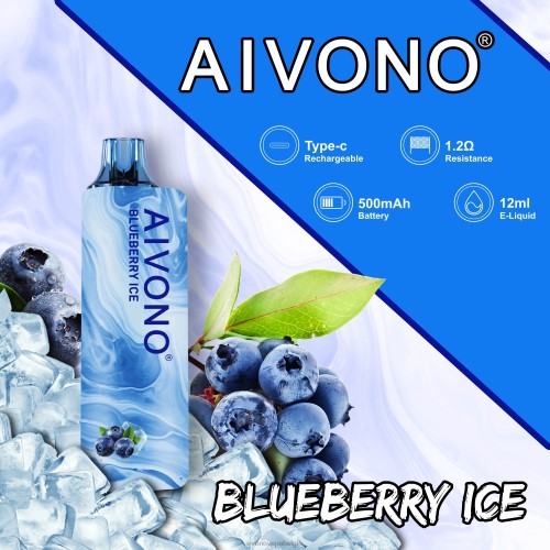 Aivono AIM GUN 7000 bosbessen ijs FFRN0104 - Aivono Vape Belgie