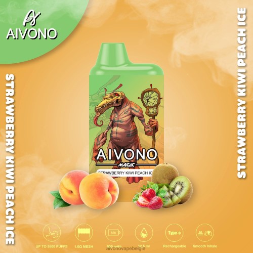 Aivono AIM MAGIC 5800 monddoossigaret aardbei-kiwi-perzikijs FFRN096 - Aivono Vape Review