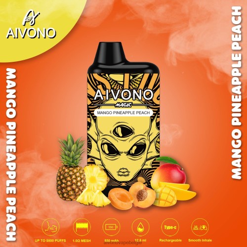 Aivono AIM MAGIC 5800 monddoossigaret mango ananas perzik FFRN088 - Aivono Vape