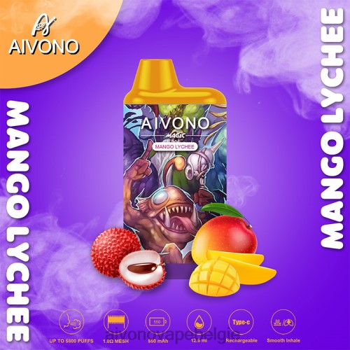 Aivono AIM MAGIC 5800 monddoossigaret mango-lychee FFRN098 - Aivono Vape
