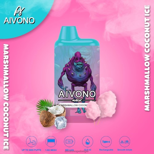 Aivono AIM MAGIC 5800 monddoossigaret marshmallow-kokosijs FFRN095 - Aivono Belgie