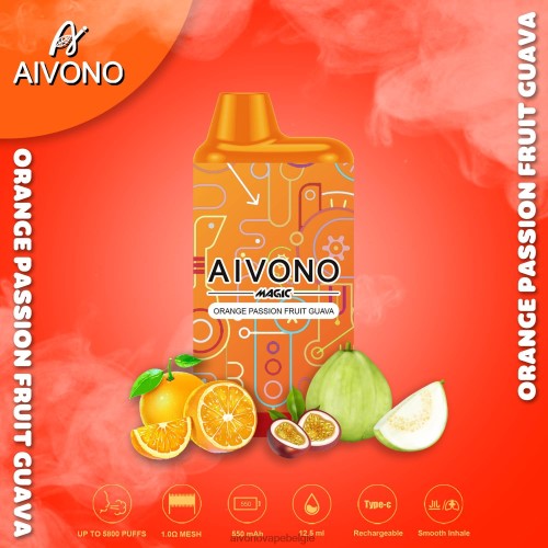 Aivono AIM MAGIC 5800 monddoossigaret sinaasappel-passievrucht-guave FFRN090 - Aivono Belgie