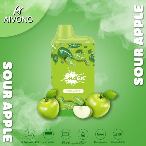 Aivono AIM MAGIC 5800 monddoossigaret zure appel FFRN087 - Aivono Vape Price