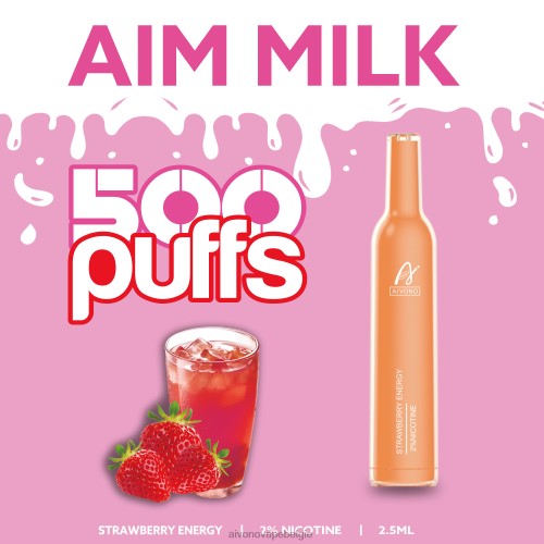Aivono AIM MILK 500 aardbei energie FFRN0266 - Aivono Vape Review