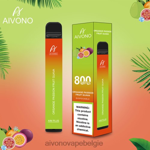Aivono AIM PLUS 800 sinaasappel-passievrucht-guave FFRN0189 - Aivono Vape Belgie