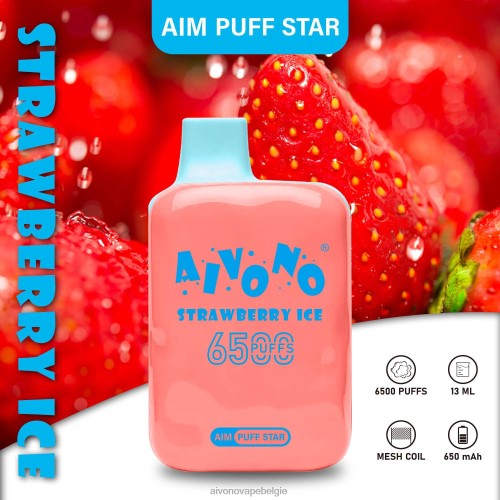 Aivono AIM PUFF STAR 6500 aardbeien ijs FFRN0288 - Aivono Vape