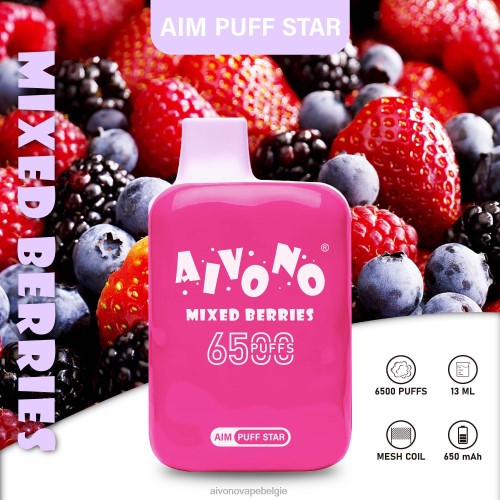 Aivono AIM PUFF STAR 6500 gemengde bessen FFRN0290 - Aivono Belgie