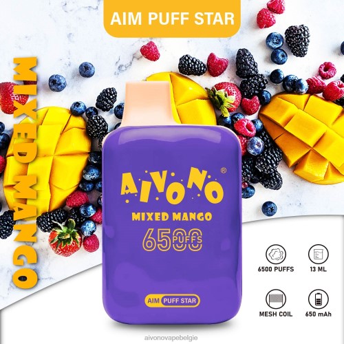 Aivono AIM PUFF STAR 6500 gemengde mango FFRN0296 - Aivono Vape Review