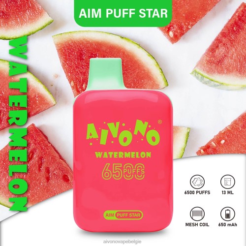 Aivono AIM PUFF STAR 6500 watermeloen FFRN0291 - Aivono Vape Review