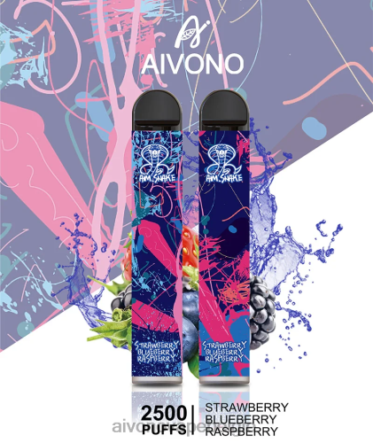 Aivono AIM SNAKE 2500 aardbei bosbes framboos FFRN0318 - Aivono Vape