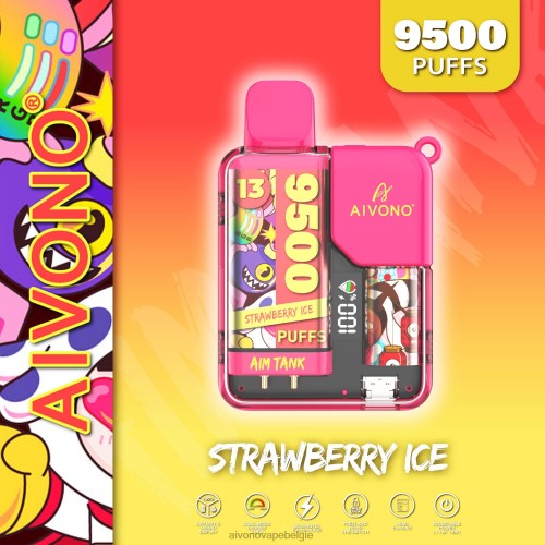 Aivono AIM TANK 9500 aardbeien ijs FFRN038 - Aivono Vape