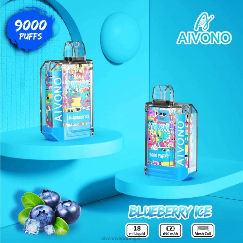Aivono AIM XXL 9000 mondsticker transparant bosbessen ijs FFRN050 - Aivono Belgie