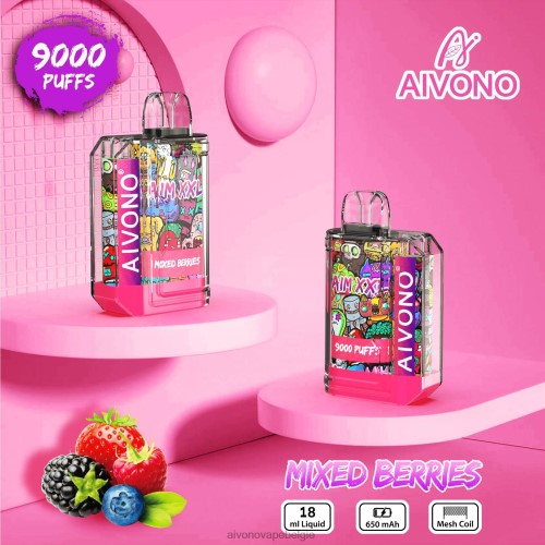 Aivono AIM XXL 9000 mondsticker transparant gemengde bessen FFRN051 - Aivono Vape Review