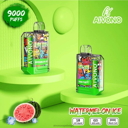 Aivono AIM XXL 9000 mondsticker transparant watermeloen ijs FFRN048 - Aivono Vape