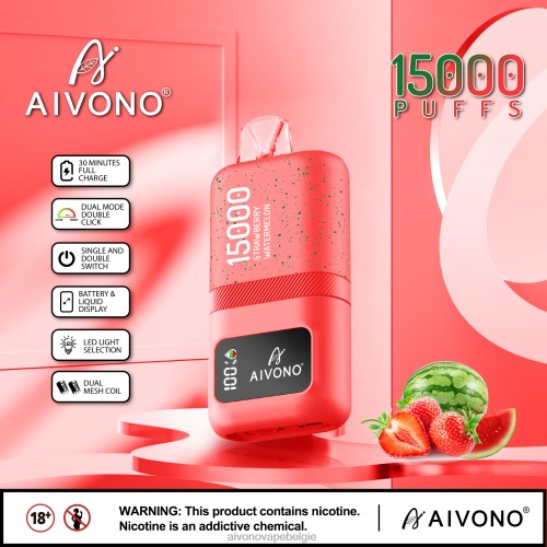 Aivono AIM magic 15000 aardbei watermeloen FFRN058 - Aivono Vape