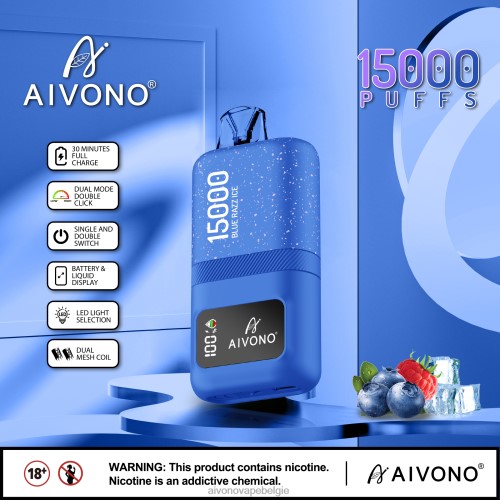 Aivono AIM magic 15000 blauw razz-ijs FFRN064 - Aivono Vape Belgie