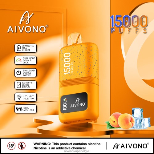 Aivono AIM magic 15000 perzik ijs FFRN059 - Aivono Vape Belgie