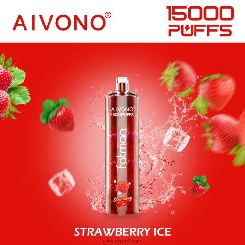 Aivono FATMAN 15000 aardbeien ijs FFRN011 - Aivono Vape Review