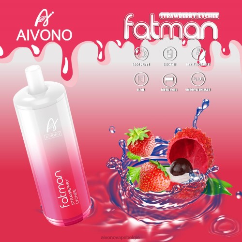 Aivono FATMAN 6800 aardbei-lychee FFRN023 - Aivono Vape