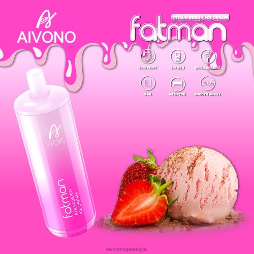 Aivono FATMAN 6800 aardbeienijs FFRN021 - Aivono Vape Review