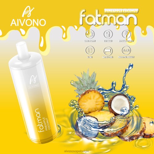 Aivono FATMAN 6800 ananas kokosnoot FFRN029 - Aivono Vape Belgie