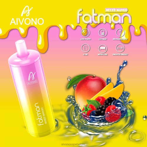 Aivono FATMAN 6800 gemengde mango FFRN026 - Aivono Vape Review