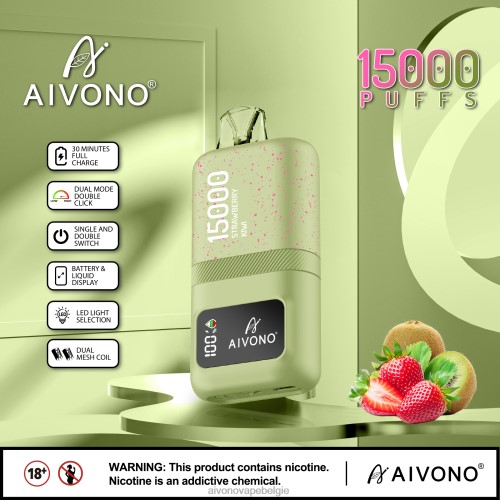 Aivono AIM magic 15000 aardbei-kiwi FFRN063 - Aivono Vape