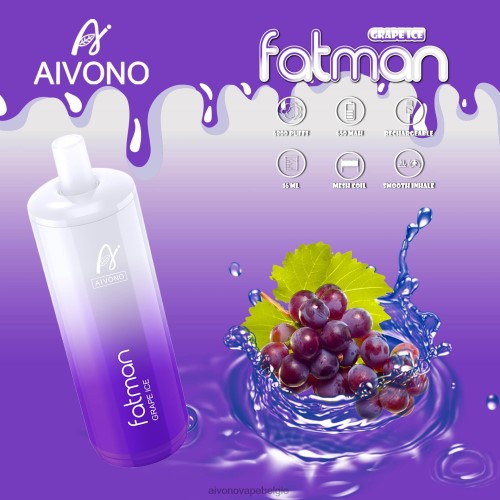 Aivono FATMAN 6800 druiven ijs FFRN024 - Aivono Vape Belgie